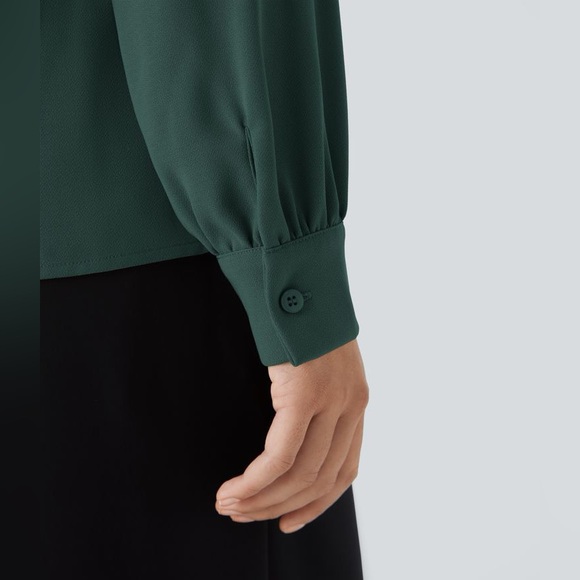 Halara V-neck Long Sleeve Work Blouse - Picture 3 of 11